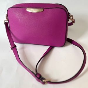 Henri Bendel New York Bright Purple Leather Crossbody